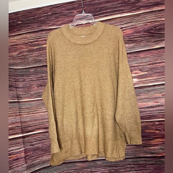 Aerie Oversized Longsleeve Orange Sweater. Size Small. - Picture 3 of 7